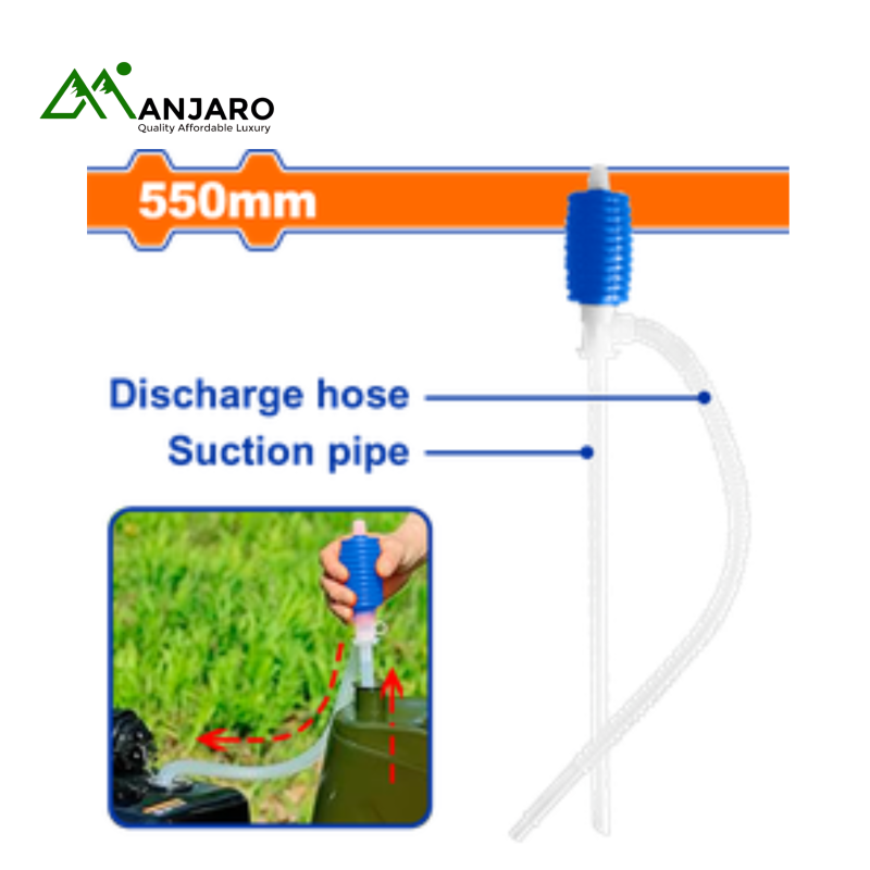 WCYB1301 Plastic Siphon Pump – 550mm | Quick & Easy Fuel and Liquid Transfer Tool