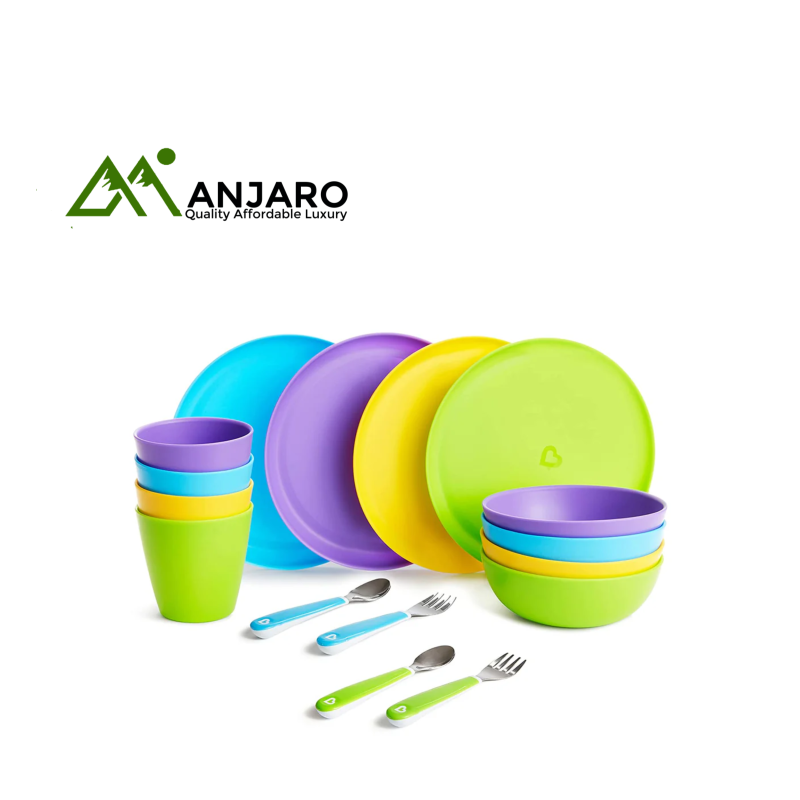 Munchkin Kids Dining Set – Durable, BPA-Free Plates, Bowls & Utensils