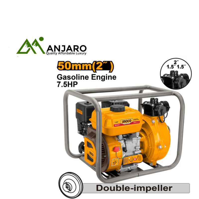 GWP201H Gasoline High-Pressure Water Pump – 7.5HP Double Impeller | Powerful 80m Lift & 300L/Min Flow