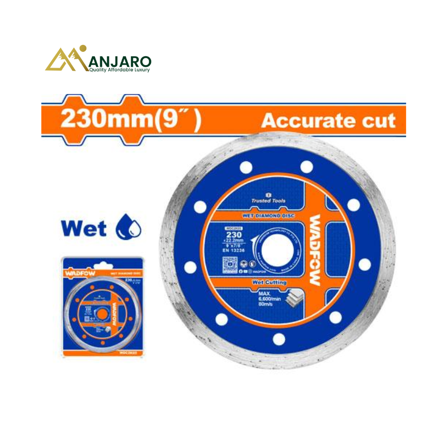 WADFOW Tile Cutting Disc – 230mm Diamond Tile Blade – 9" Precision Cutting Disc WDC5K05