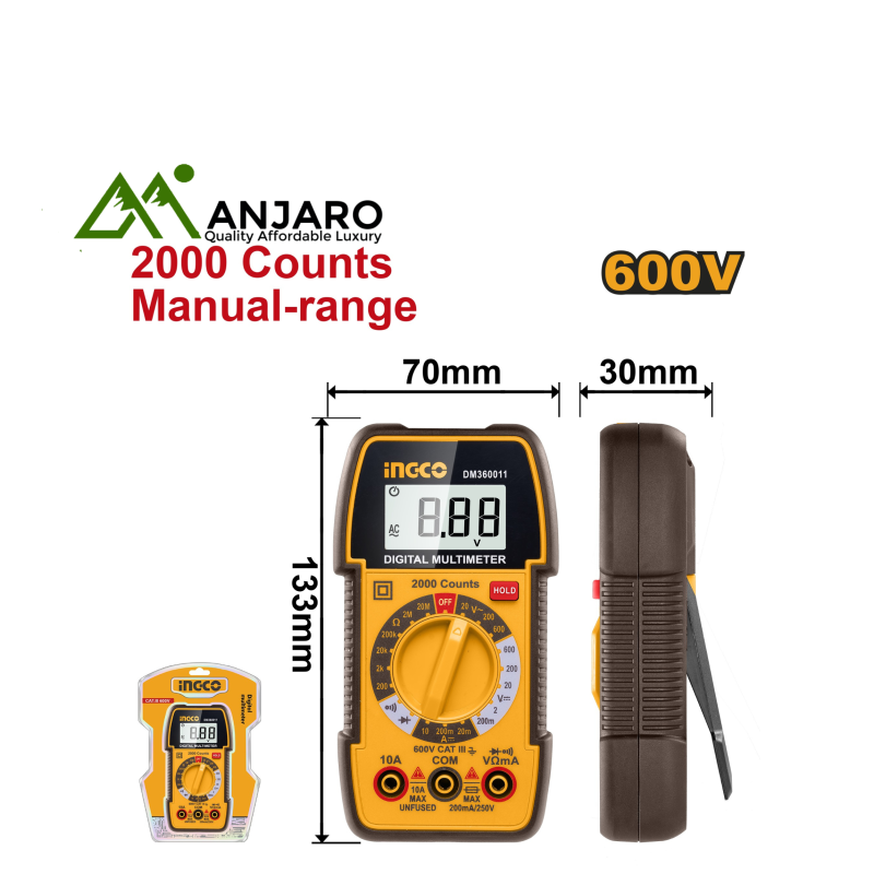 Ingco Digital Multimeters DM310002 & DM360011