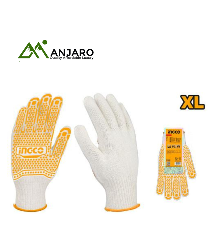 Ingco HGVK05 Knitted&PVC dots gloves