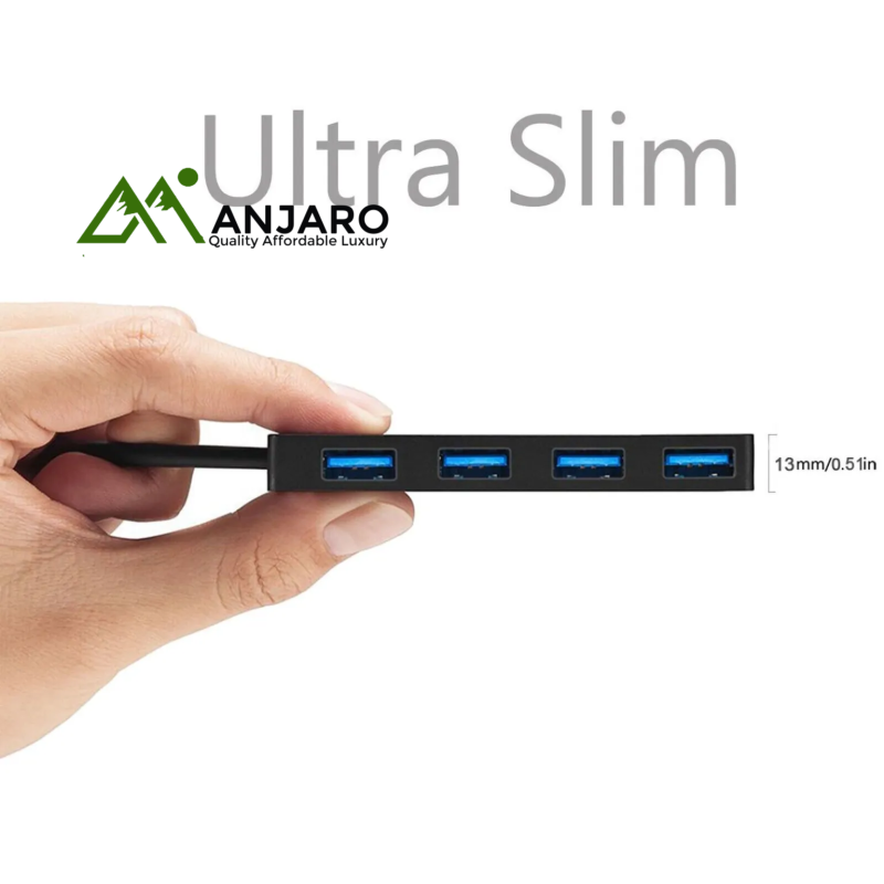 4-in-1 Type-C Hub Splitter – USB 3.0, 60W PD, 4K HDMI, Audio/Mic Jack – Compact High-Speed Adapter