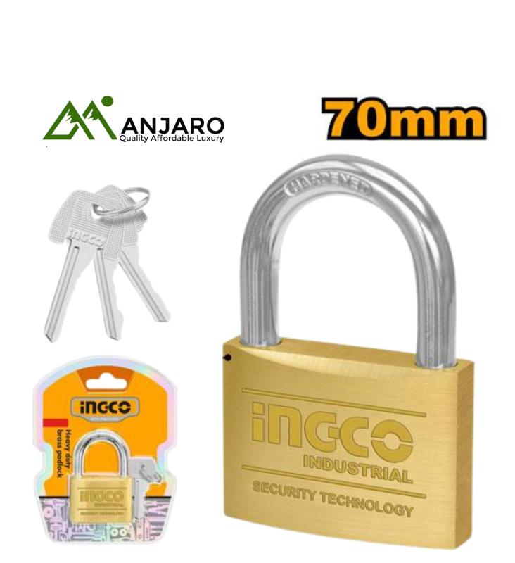 Ingco Heavy-Duty Brass Padlock  DBPL0702, DBPL0602 & DBPL0402