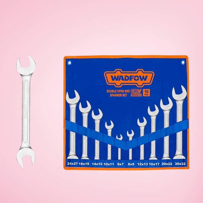 Wadfow 10 Pcs Double open end spanner set WDS2M10