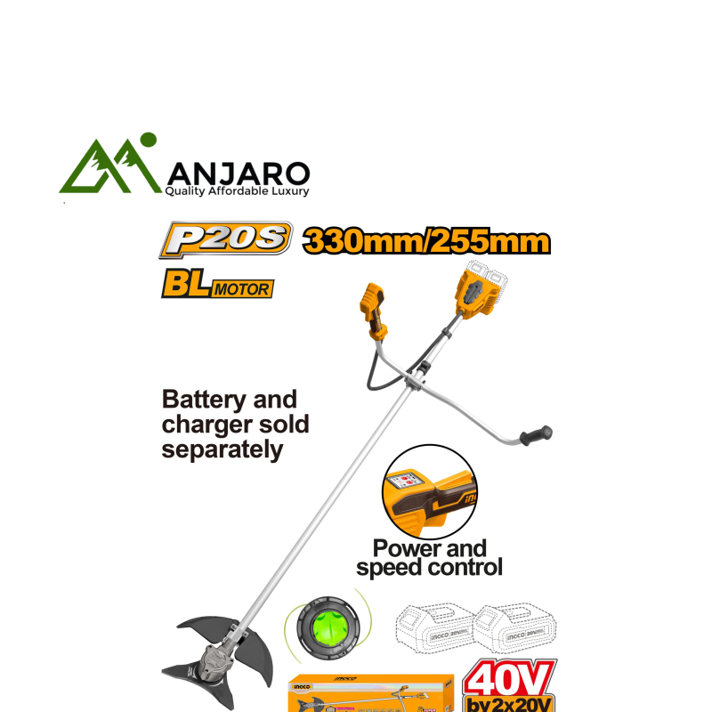 Ingco CSTLI20018 Cordless string trimmer and brushcutter