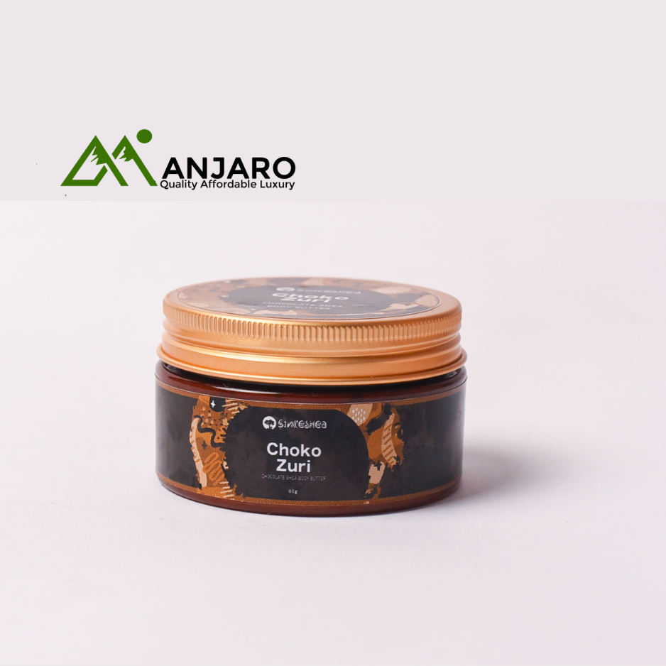 Choko Zuri Shea Body Butter – 80% Pure Unrefined Shea Butter with Cacao Oil for Skin & Hair Nourishment
