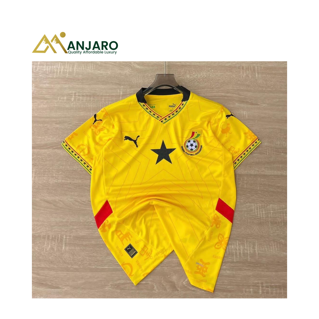 Ghana 2025 Away Jersey – Black Star National Team Shirt