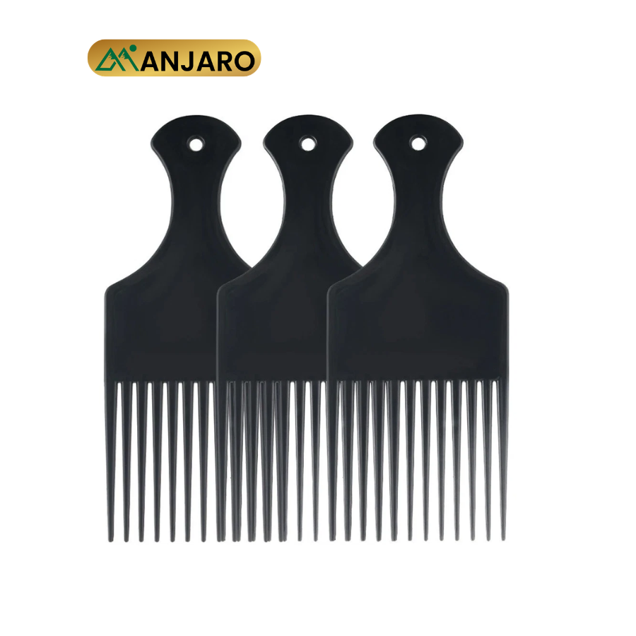 Afro Comb – Wide Tooth Hair Pick Comb for Natural Hair Detangling, Volume & Styling