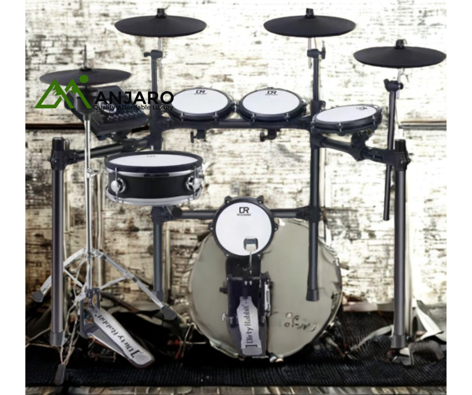 DR-E5 Electric Drum Set – Double Mesh | Real Drum Simulation | Bluetooth-Enabled