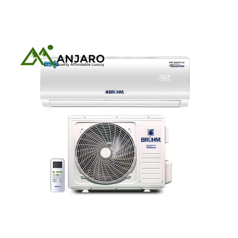 BRUHM 2.5HP Split Inverter Air Conditioner BAS-24ICXW – R410 Golden Fin, Energy-Efficient Cooling, Wide Voltage Range, Low Noise Operation, Eco-Friendly Refrigerant
