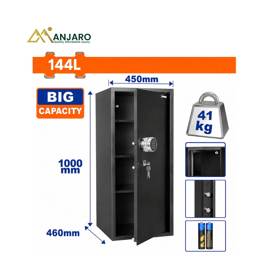 Electronic Safe 144L Large Capacity Security Safe 100 × 45 × 40cm - 41kg WEB1510