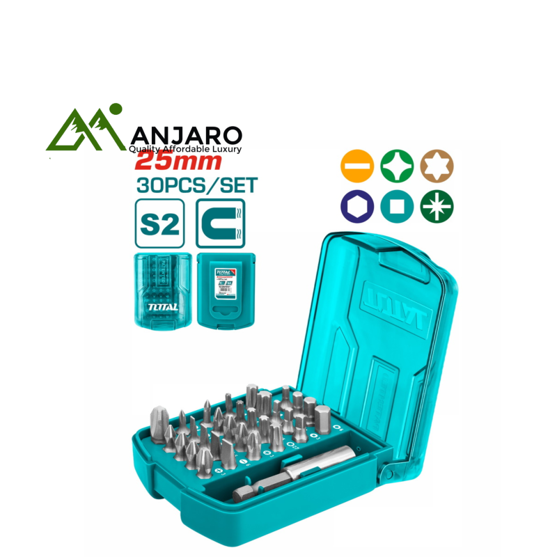 Total 30 Pcs 25mm impact screwdriver bits set TACSD18306