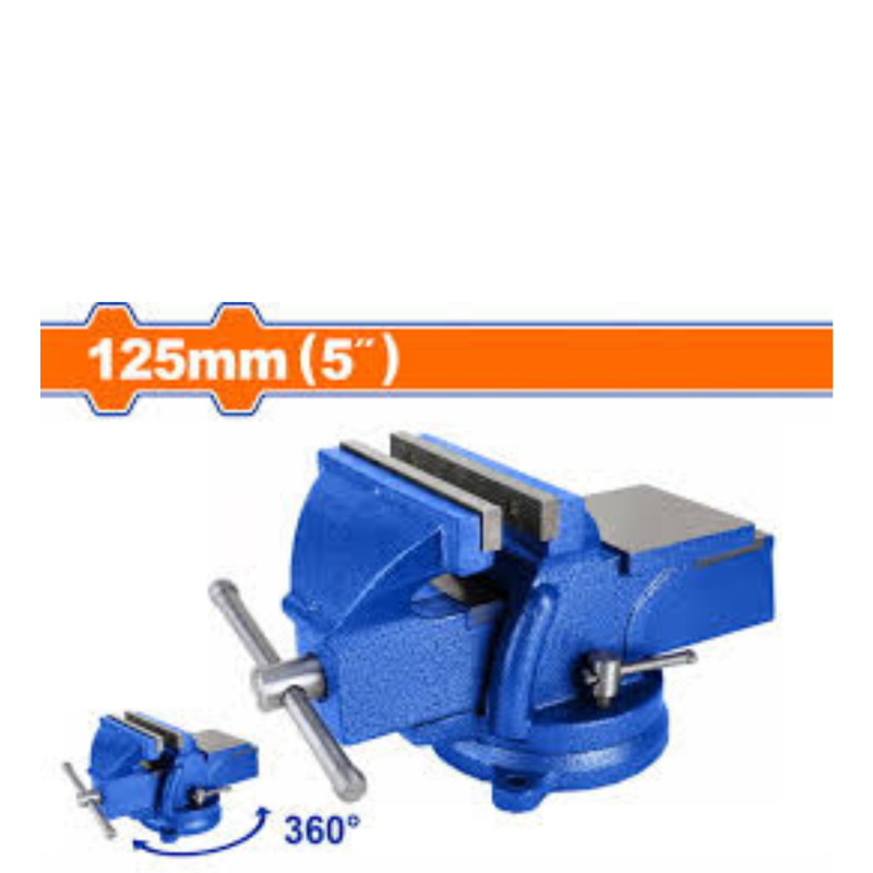 Wadfow  Series Bench Vices – Cast Iron Swivel Base Vices with Anvil (50mm, 75mm, 100mm, 125mm)  WBV1A