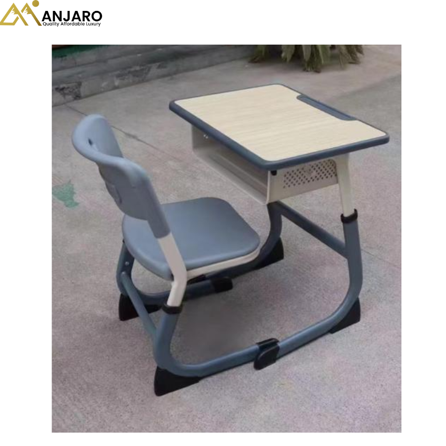 Ergonomic Adjustable Kids Study Desk & Chair Set – Grey